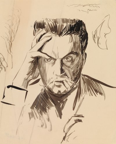 Självporträtt av Albert Edelfelt