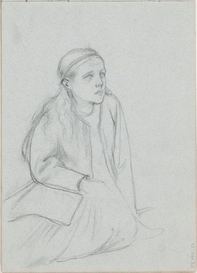 Skiss till ”Kristus och Maria Magdalena”, en finsk legend av Albert Edelfelt