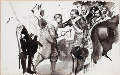 Bredas kapitulation, skiss efter Diego Velázquez av Albert Edelfelt