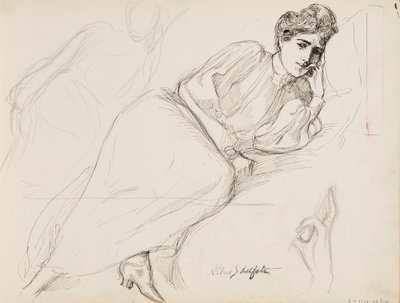 Vilande kvinna av Albert Edelfelt