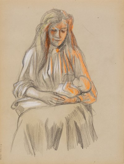 Mor och barn av Albert Edelfelt