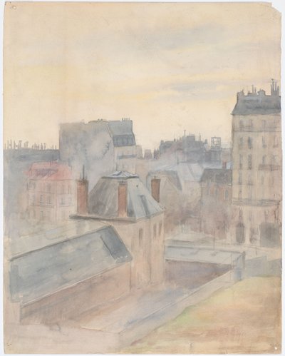 Utsikt från konstnärens hem i Paris av Albert Edelfelt