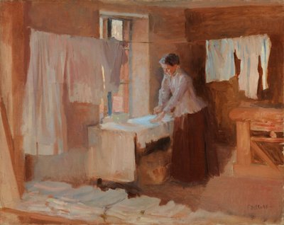 Kvinna som stryker, studie till ”Tvätterskorna” av Albert Edelfelt