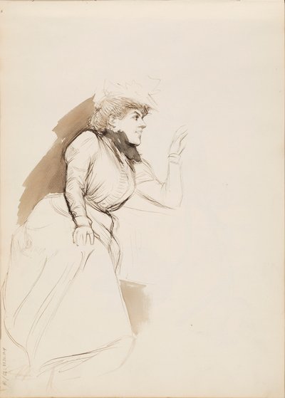 Sittande kvinna (Aino Ackté) av Albert Edelfelt