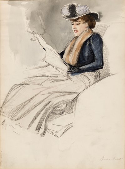 Sittande kvinna, Aino Ackté av Albert Edelfelt