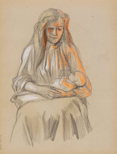 Mor och barn av Albert Edelfelt