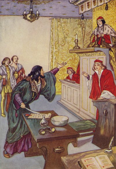 Shakespeare: The Merchant of Venice (färg litho) av Albert Edward Jackson