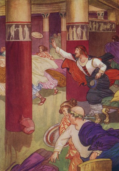 Shakespeare: Timon av Aten (färg litho) av Albert Edward Jackson