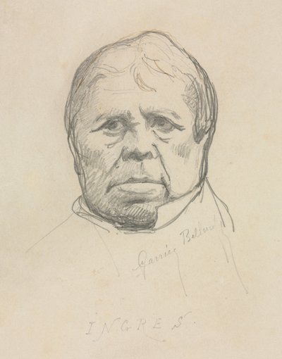 Porträtt av Ingres. av Albert Ernest Carrier Belleuse