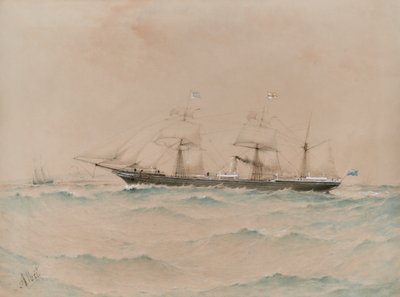 African Royal Mail Steamer, Lagos,  Dyson Weston befälhavare av Albert Ernest Markes