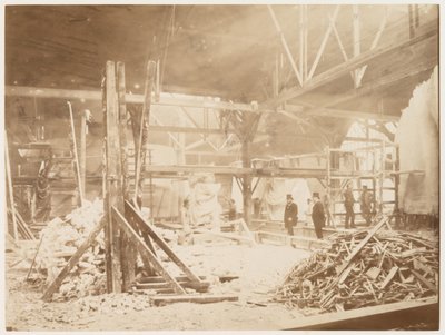 Bartholdis verkstad, med modeller av Frihetsgudinnan i bakgrunden, Paris, 1883 av Albert Fernique