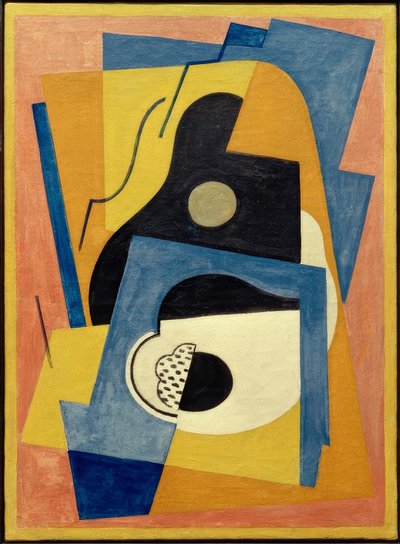 Komposition med gitarr av Albert Gleizes