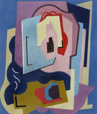 De två Rhytham-elementen; Les Deux Elements Rythmes, ca 1923 (gouache på papper) av Albert Gleizes