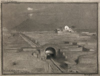 En tyst väg, Pompei, ca 1904 (akvarell) av Albert Goodwin