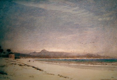 Alcudia Bay, Mallorca av Albert Goodwin