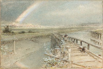 Arundel från Ford Railway Bridge (akvarell) av Albert Goodwin