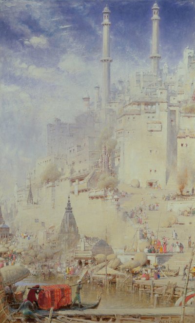 Benares (även känd som Varanasi) av Albert Goodwin