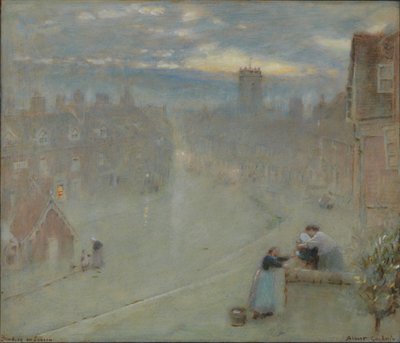 Bewdley på Severn av Albert Goodwin