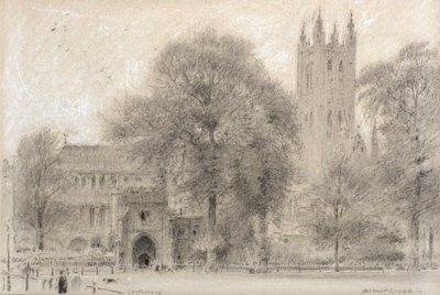 Canterbury (svartvit krita) av Albert Goodwin
