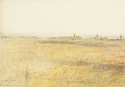Majsfält, Hooe. Bexhill on Sea (akvarell med tusch) av Albert Goodwin