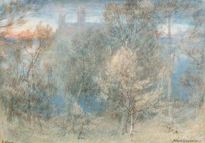 Durham (akvarell) av Albert Goodwin
