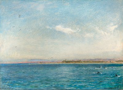 Suezbukten (akvarell med bodycolour) av Albert Goodwin