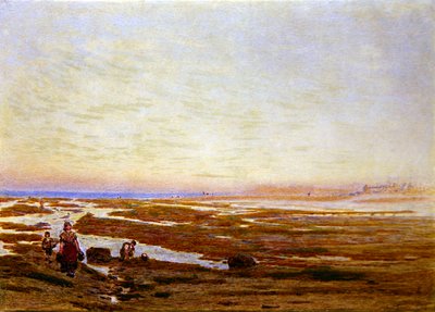 Lågvatten på sydkusten, nära Brighton av Albert Goodwin