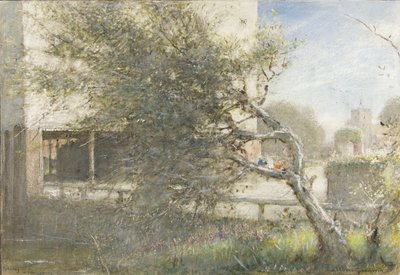 Sturry Nr Canterbury, c.1860-c.1932 (akvarell och kroppsfärg på papper) av Albert Goodwin