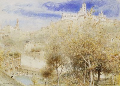 Fonte Branda, Siena, 1905 av Albert Goodwin