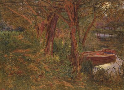 The River at Dusk (wc med kroppsfärg på papper) av Albert Goodwin
