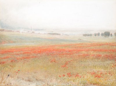 Tårarna. Vallmo i majs. Salisbury av Albert Goodwin