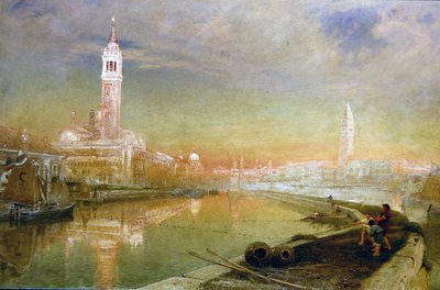 Venedig - Midsommargryning (olja på duk) av Albert Goodwin