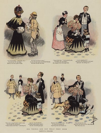 Alla saker är inte vad de verkar (chromolitho) av Albert Guillaume