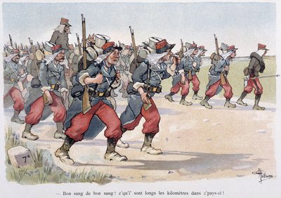 Regementet på marsch - i "" Military Album"" av Albert Guillaume (1873-1942), ca. 1900 av Albert Guillaume