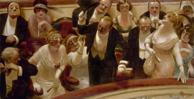 The Latecomers, ca 1914 (olja på duk) av Albert Guillaume