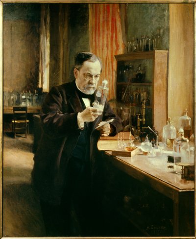 Porträtt av Louis Pasteur i hans laboratorium av Albert Gustaf Aristides Edelfelt