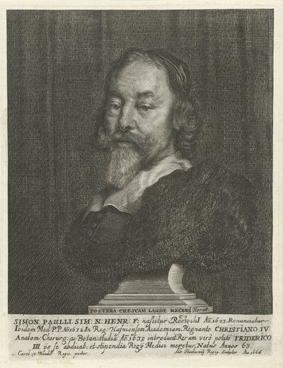 Buste van Simon Paulli av Albert Haelwegh