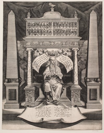 Elisabeth Lunge. Minnesblad av Albert Haelwegh