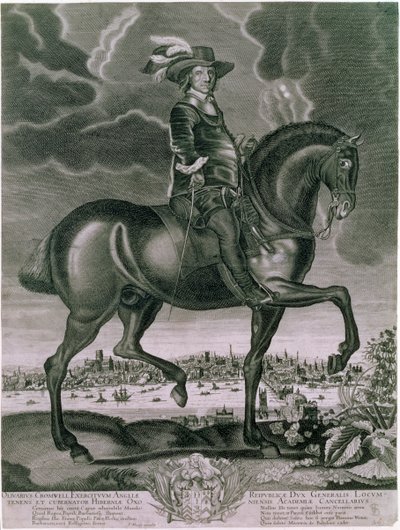 Ridsporträtt av Oliver Cromwell, c1655 av Albert Haelwegh