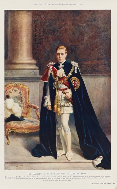 Kung Edward VIII som prins av Wales av Albert Henry (after) Collings