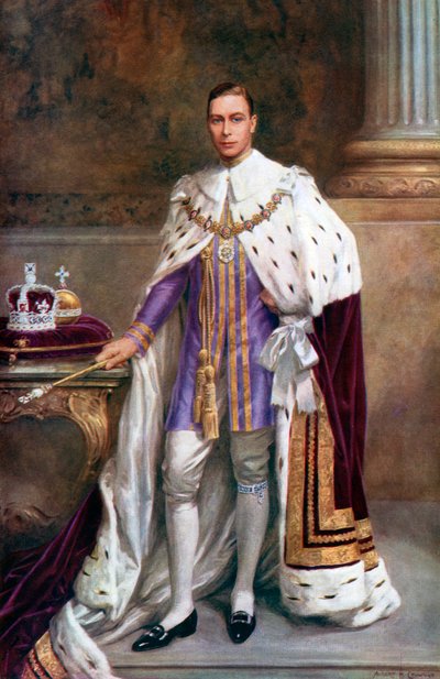 Kung George VI i kröningsdräkt, 1937. av Albert Henry Collings