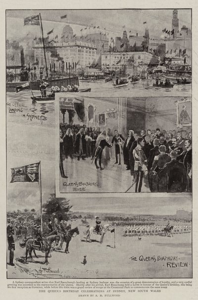 Firandet av drottningens födelsedag i Sydney, New South Wales av Albert Henry Fullwood