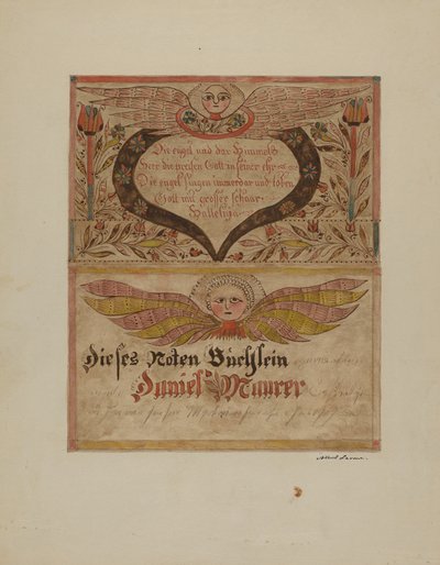 Manuskript och miniatyr, ca. 1937. av Albert J. Levone