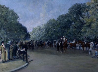 Rotten Row, Hyde Park (olja på duk) av Albert Jnr. Ludovici