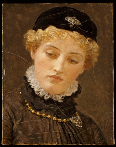 Ellen Terry som Portia i "The Merchant of Venice", c.1885 av Albert Joseph Moore