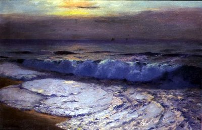 The Breaking Wave, Dusk (olja på duk) av Albert Julius Olsson