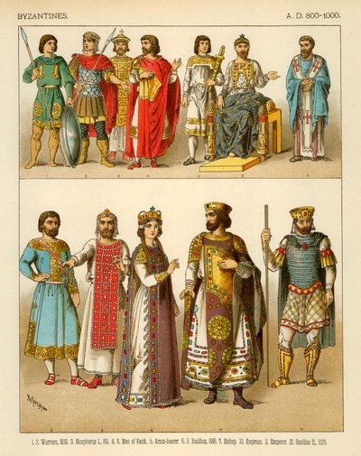 Bysantinsk kostym 800-1000 e.Kr av Albert Kretschmer