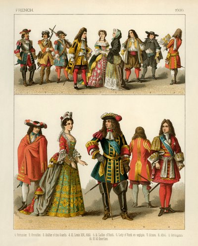 Franska kostymer 1600 av Albert Kretschmer