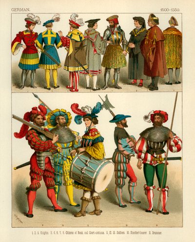 Tysk Dräkt 1500-1550 av Albert Kretschmer