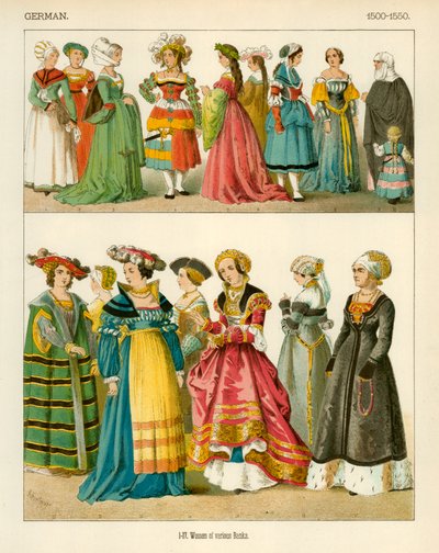 Tyske Kostumer 1500-1550swed av Albert Kretschmer